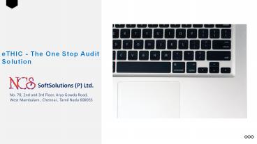 eTHIC - The One Stop Audit Solution