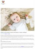 What are the latest colours and trends in baby clothing? PowerPoint PPT Presentation