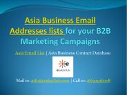 Asia Business Email List