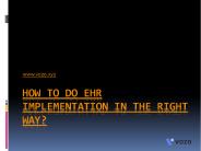 How To Do EHR Implementation In The Right Way?