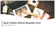 Best Online Article Rewriter Tool