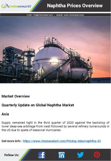 Naphtha Prices, News, Demand and Supply | ChemAnalyst