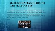 Mahesh matta lawyer guide sanda
