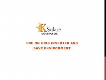 On grid Inverter