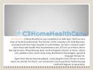 Home Care Services in Kolkata | C3 Homehealthcare