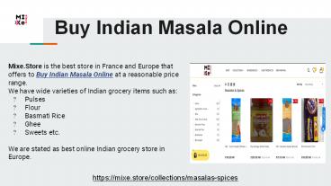 Buy Indian Masala Online