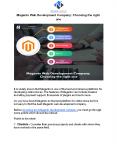 Magento Web Development Company: Choosing the right one PowerPoint PPT Presentation