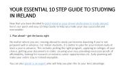 YOUR ESSENTIAL 10 STEP GUIDE TO STUDYING IN IRELAND