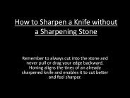 How to Use a Knife Sharpening Stone