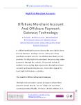 Offshore Merchant Account And Offshore Payment Gateway Technology PowerPoint PPT Presentation