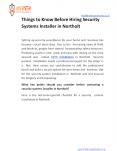 Things to Know Before Hiring Security Systems Installer in Northolt PowerPoint PPT Presentation