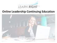 Online Leadership Continuing Education
