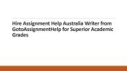Get Assignment Help Australia Writer