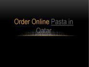 Pasta in Qatar