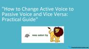 Passive Voice Converter