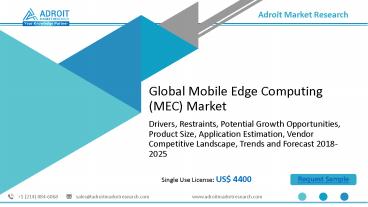 Mobile Edge Computing Market 2020 Global Market Size, Share, Analysis, Growth, Companies Profiles, Opportunity Assessment And Forecast Report 2025