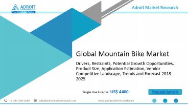 Mountain Bike Market Global Innovations, Competitive Analysis, New Business Developments and Top Companies – Global Forecast to 2026