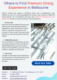 Where to Find Premium Dining Experience in Melbourne PowerPoint PPT Presentation