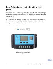 Best Solar charge controller at the best price: