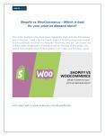 Shopify vs WooCommerce - Which is best for your print on demand store? PowerPoint PPT Presentation
