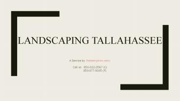 Landscaping Tallahassee