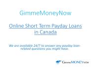 The Renowned Loan Provider: GimmyMONEYNow