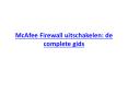 McAfee Firewall Uitschakelen de Complete Gids PowerPoint PPT Presentation