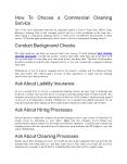 How To Choose a Commercial Cleaning Service PowerPoint PPT Presentation