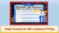 Simple Formulas for MBA Assignment Writing PowerPoint PPT Presentation