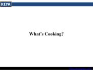 What’s Cooking?