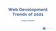 Web Development Trends of 2021