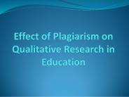 Impact of Plagiarism on Qualitative Research