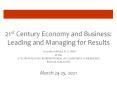 21st Century Economy and Business: Leading and managing for results PowerPoint PPT Presentation