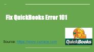 Fix QuickBooks Error 101