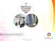 Maintenance of Laminate Sheet for Wall