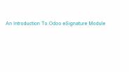An Introduction To Odoo eSignature Module