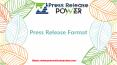 Press Release Format PowerPoint PPT Presentation