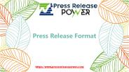Press Release Format