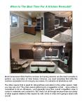 When Is The Best Time For A Kitchen Remodel?