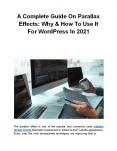 A Complete Guide On Parallax Effects: Why & How To Use It For WordPress In 2021 PowerPoint PPT Presentation