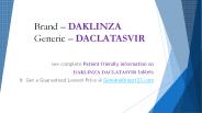 What are common side effects of Daclatasvir?