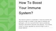 How To Boost Your Immune System