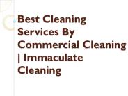 Best Cleaning Services By Commercial Cleaning