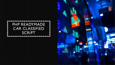 The best readymade Car Classified Script