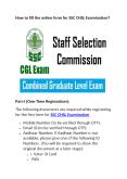 How to Fill the Online Form for SSC CHSL Examination PowerPoint PPT Presentation