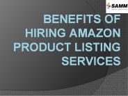 Benefits of Amazon Product Listing Services