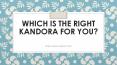 Right Kandura for You PowerPoint PPT Presentation