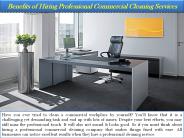 Benefits of Hiring Professional Commercial Cleaning Services