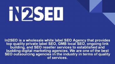 SEO Outsourcing Agency - In2SEO
