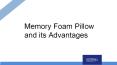 Memory Foam Pillow and its Advantages